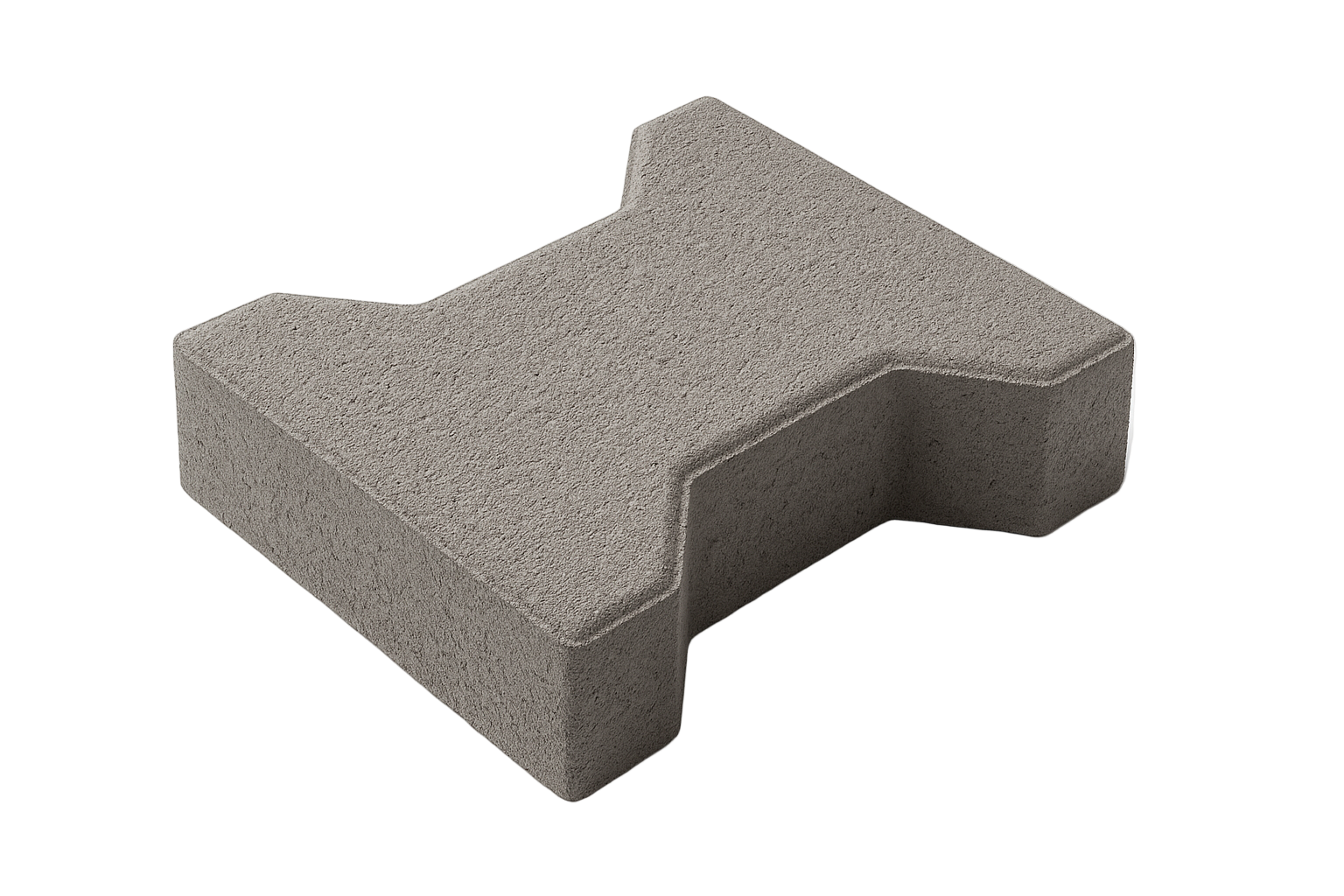 Interlocking concrete paver block in grey