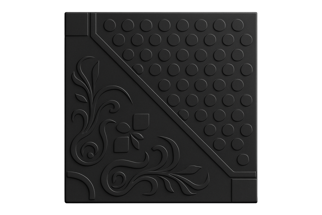 Black Decorative Tile