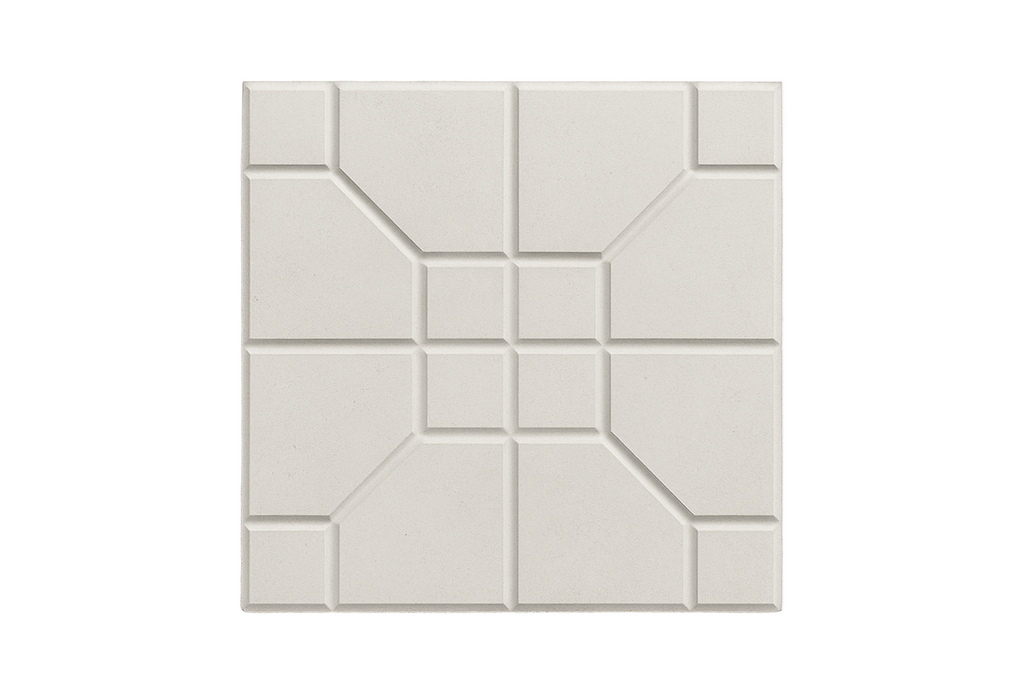 Grey/white cross pattern interlocking tile