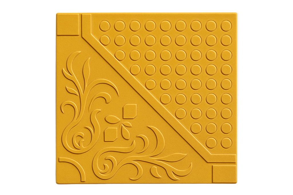 Yellow Designer Decorative Tile - Exact Pattern