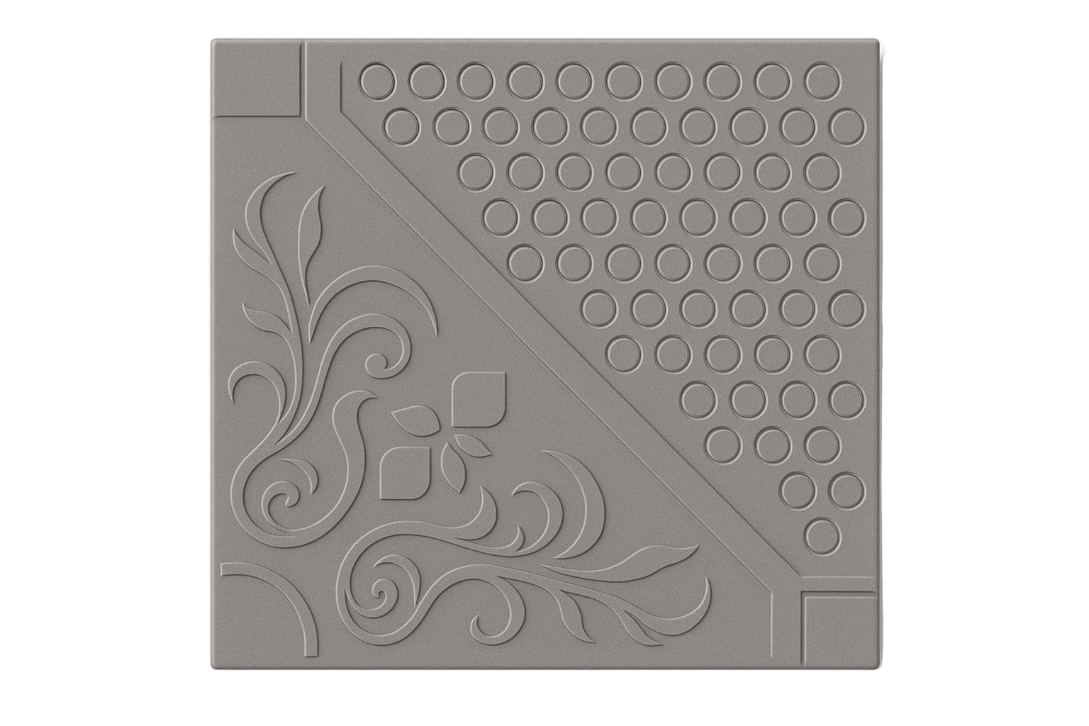 Grey Designer Decorative Tile - Exact Pattern