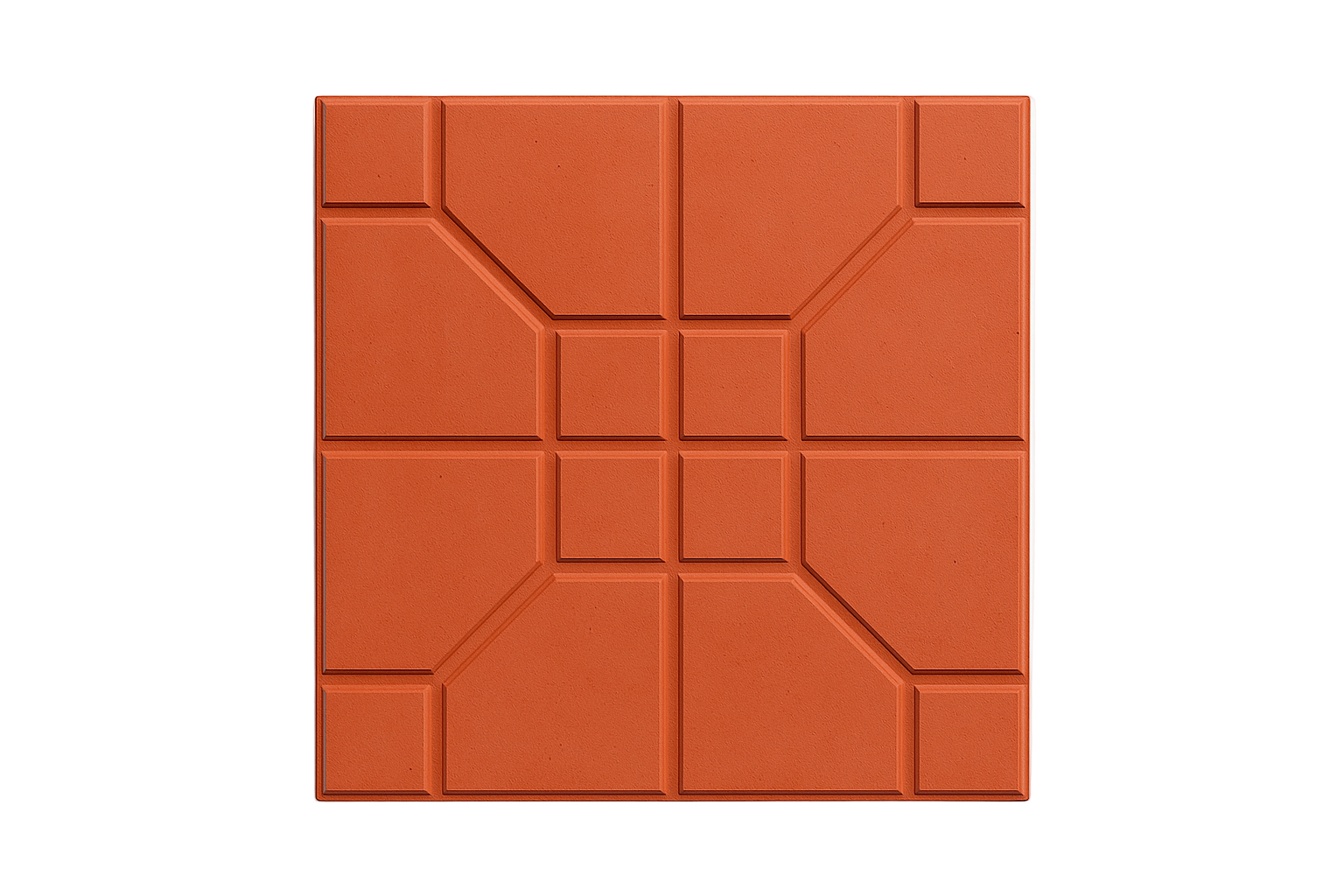 Red cross pattern interlocking tile