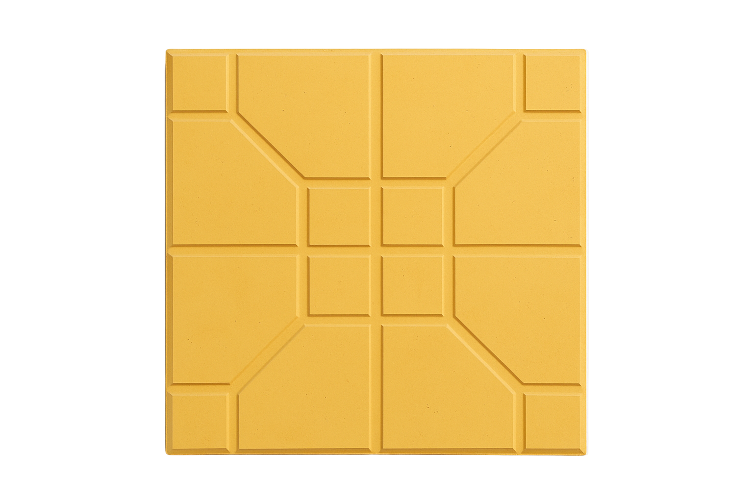 Yellow cross pattern interlocking tile
